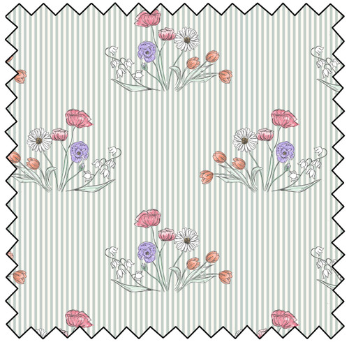 Wild Flowers - Striped Bouquet - MULTI