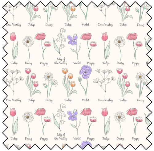 Wild Flowers - Flower Meadow - CREAM