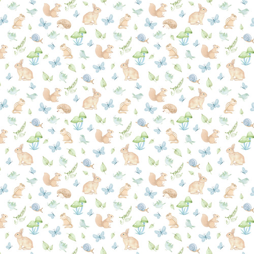 PEAS IN A POD (FLANNEL) - Animals - Blue Multi