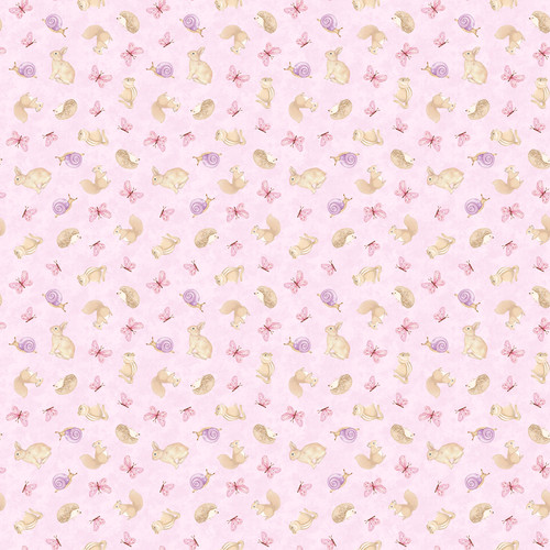 PEAS IN A POD (FLANNEL) - Animals - Pink  Multi