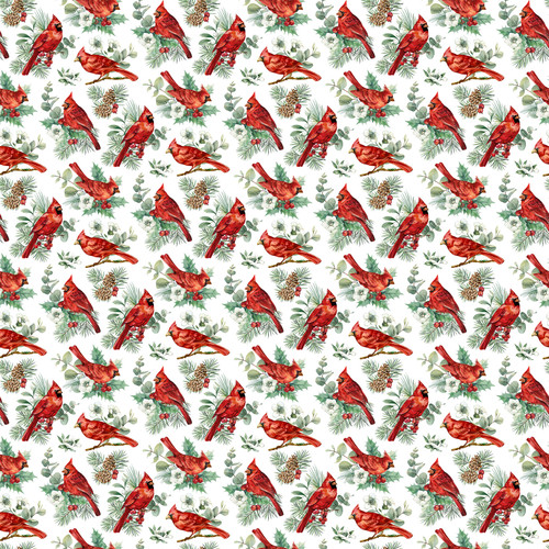Home for Christmas - Cardinals - White Multi