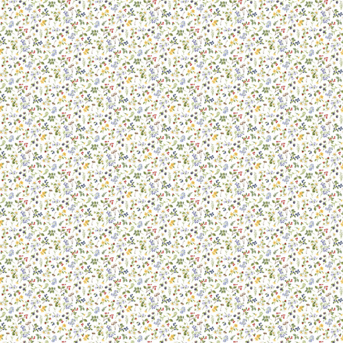 Country Mouse - Small Floral Toss - WHITE