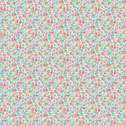 QUILTING IN BLOOM - Mini Rose  - White Multi