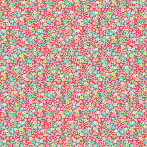 QUILTING IN BLOOM - Packed Floral - Red Multi