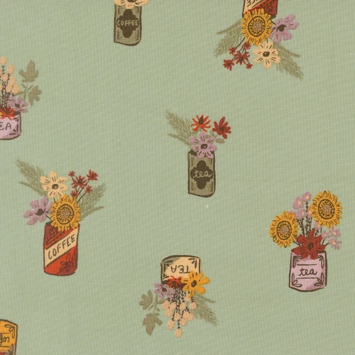 WINDFALL - Vintage Novelty Flowers Jars - AQUA