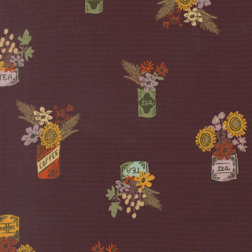 WINDFALL - Vintage Novelty Flowers Jars - MERLOT