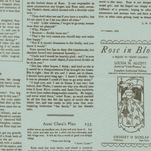 TRUE LOVE - Alcott Text -  ROBIN'S EGG BLUE