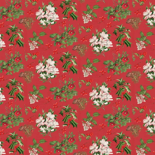JOY TO THE WORLD - Holiday Florals - Red