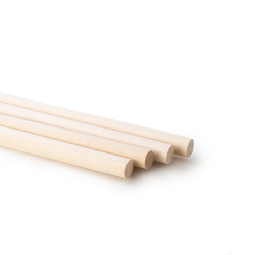 Craftparts Poplar Wood Dowel - 7/16" diameter x 36" length - Hardwood Rod for DIY Crafts and Projects (Top View)