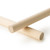 Craftparts Wooden Dowel - 1" Diameter x 36" Length - Smooth Wooden Rod for DIY Crafts & Projects (Top and Side View) - Natural Wood Finish