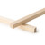 Craftparts Square Wood Dowel - 1/4" x 36" Length - Quality Hardwood Dowel for Crafting and DIY Projects (Top and Side View)