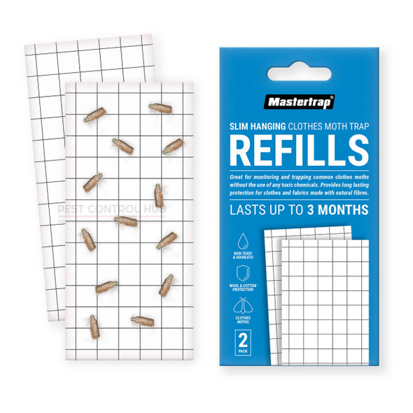 Mastertrap Slim Hanging Clothes Moth Trap Refills 2 Pack