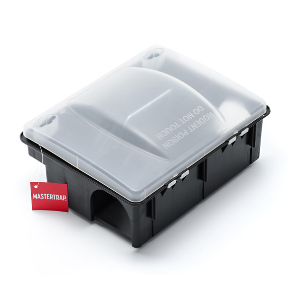 Mastertrap Bantam Rat Bait Station Box with Snap Trap Clear Lid