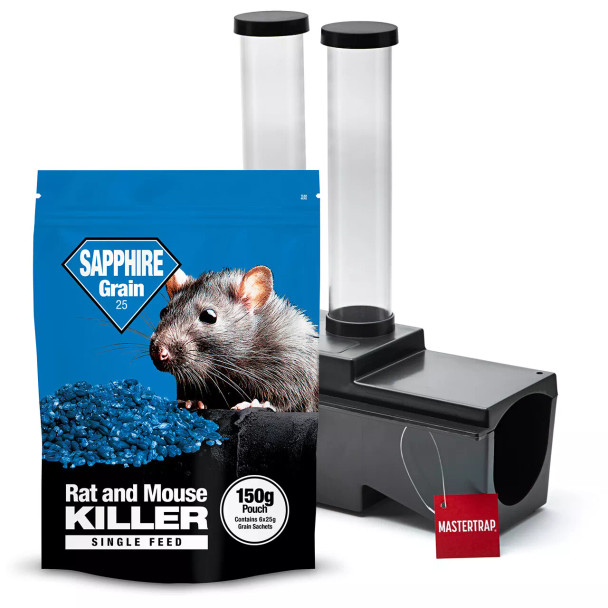 Steady Baiter Rat and Mouse Station with 150g Grain Poison