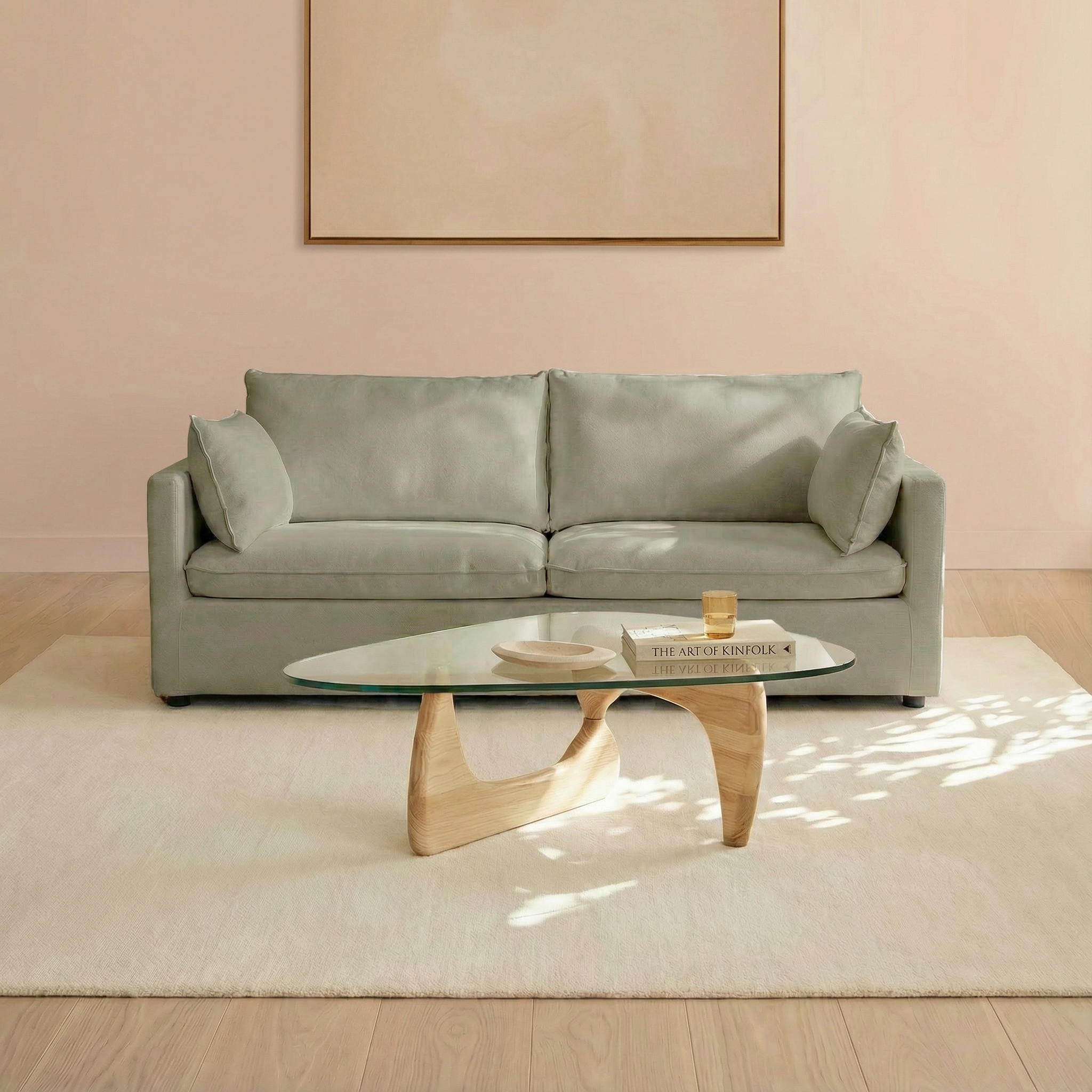 a couch and coffee table