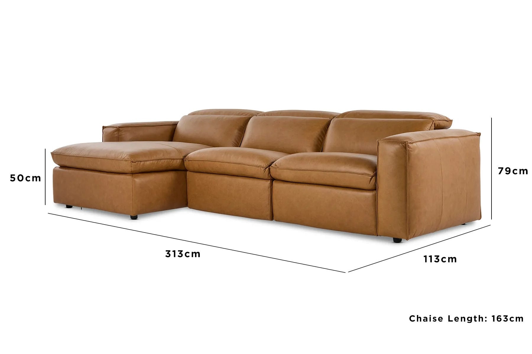 a brown couch with a white background