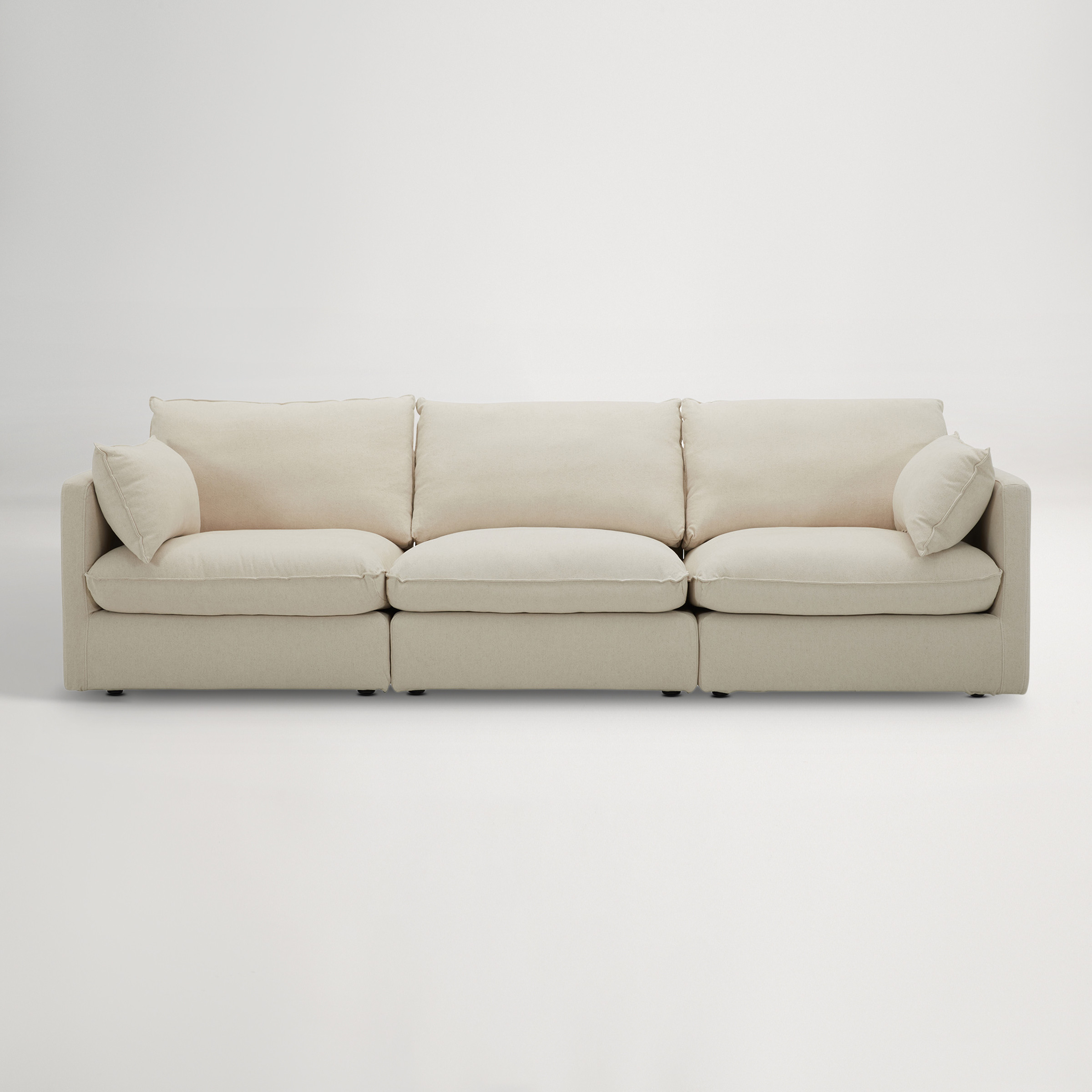 Loft Mini Fabric 3 Seat Sofa -  Florence Natural