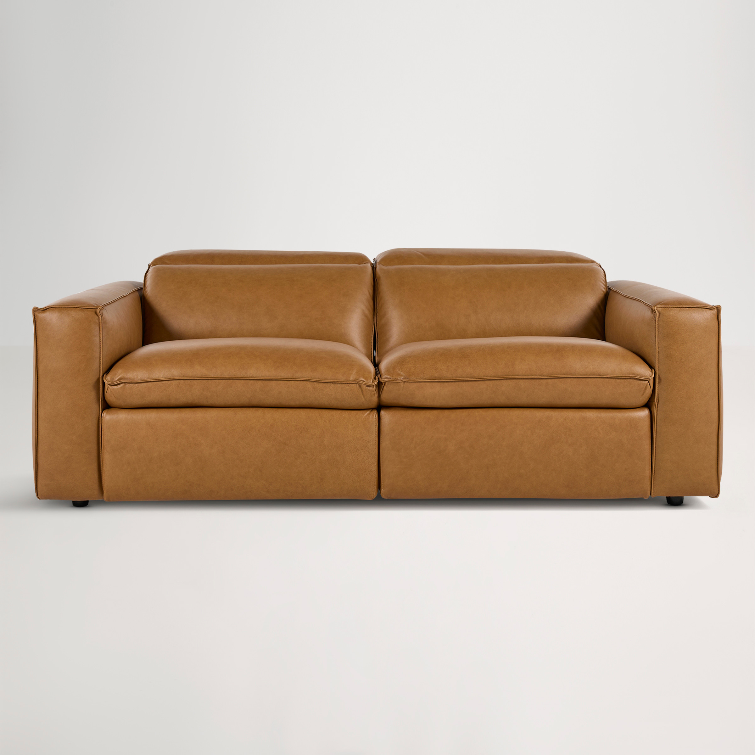Abode Leather Recliner 3 Seat Sofa -  Grange Tan