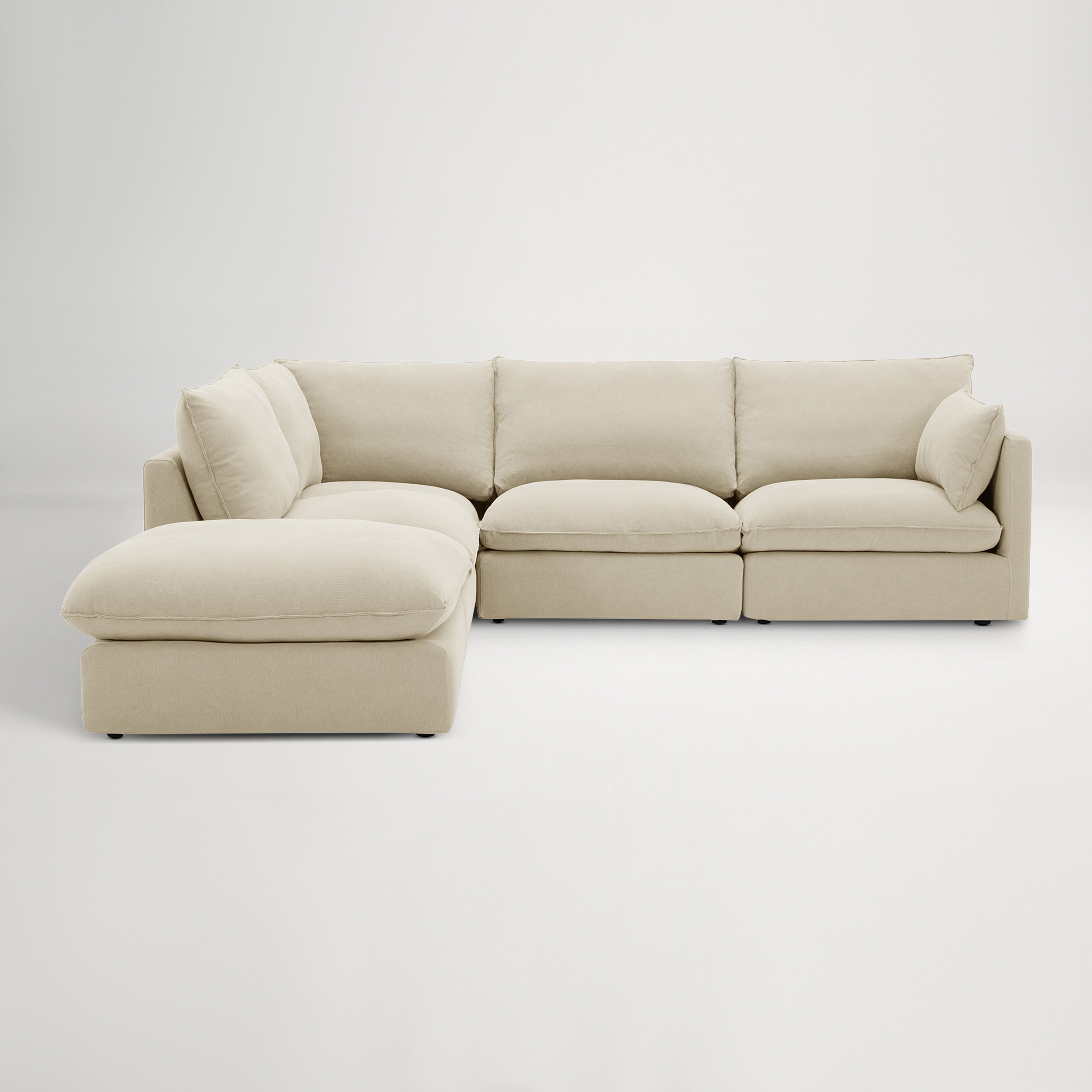 Loft Mini Fabric Left Corner Sofa -  Florence Natural