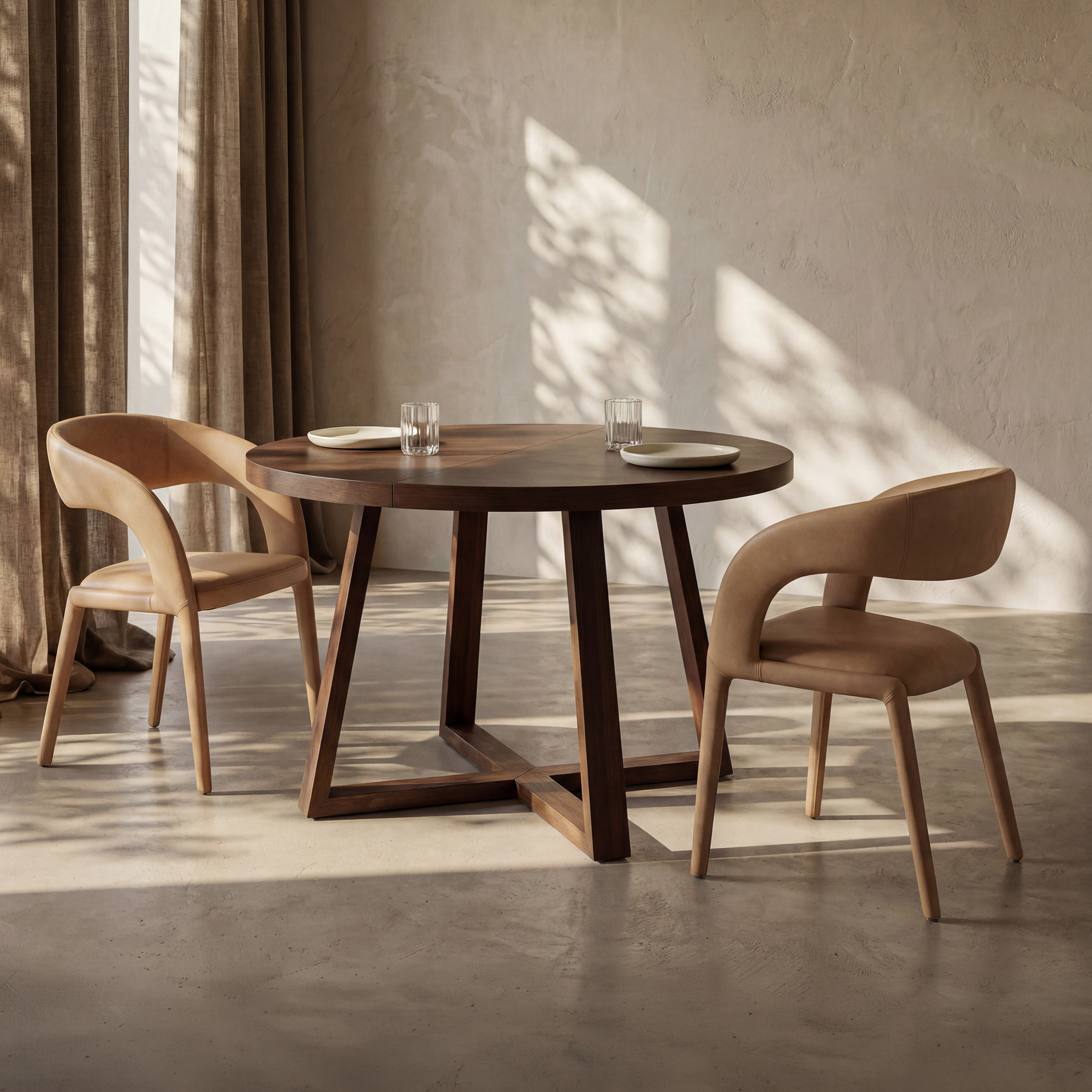 a table with chairs around it