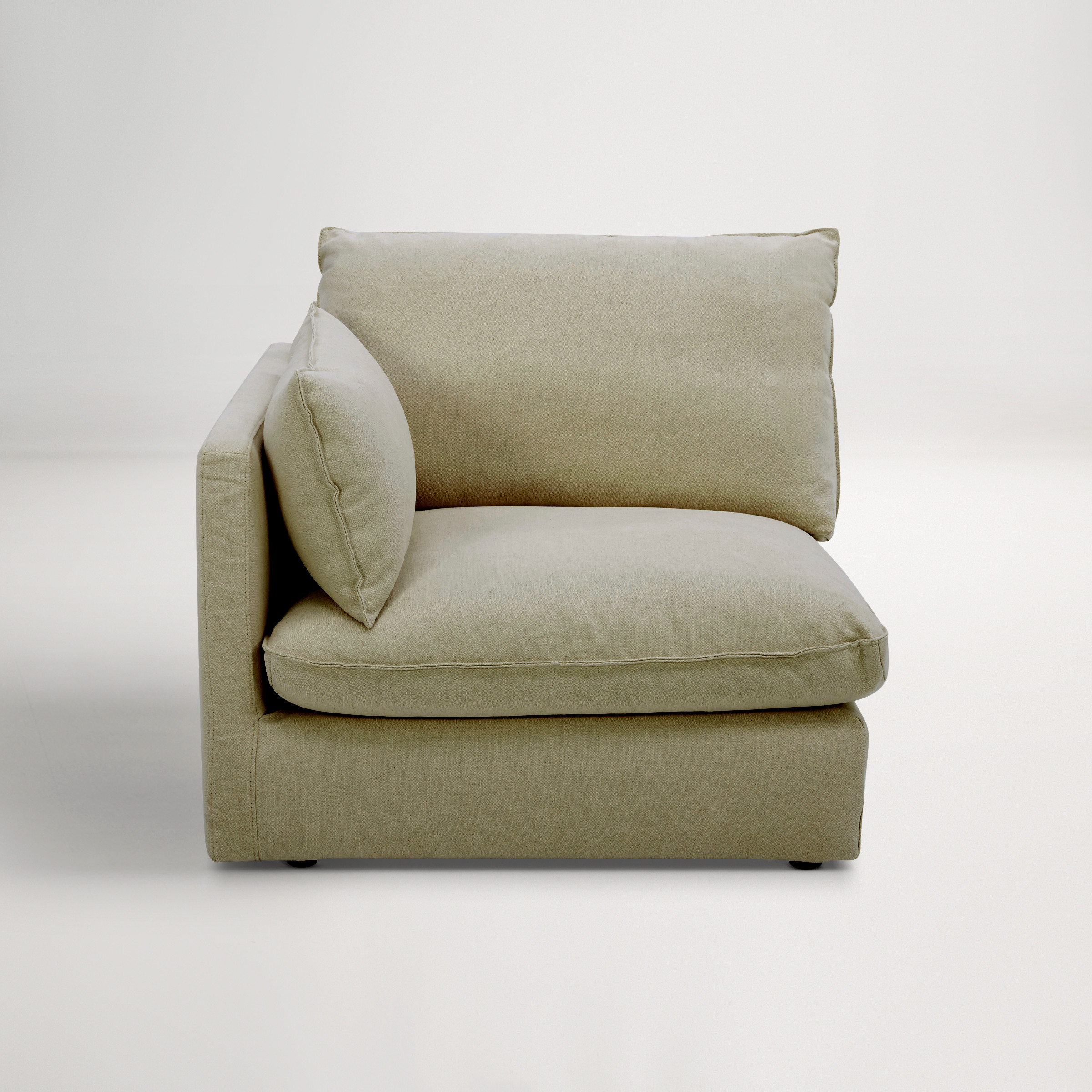 Loft Mini Fabric Modular Left Arm Sofa -  Florence Green