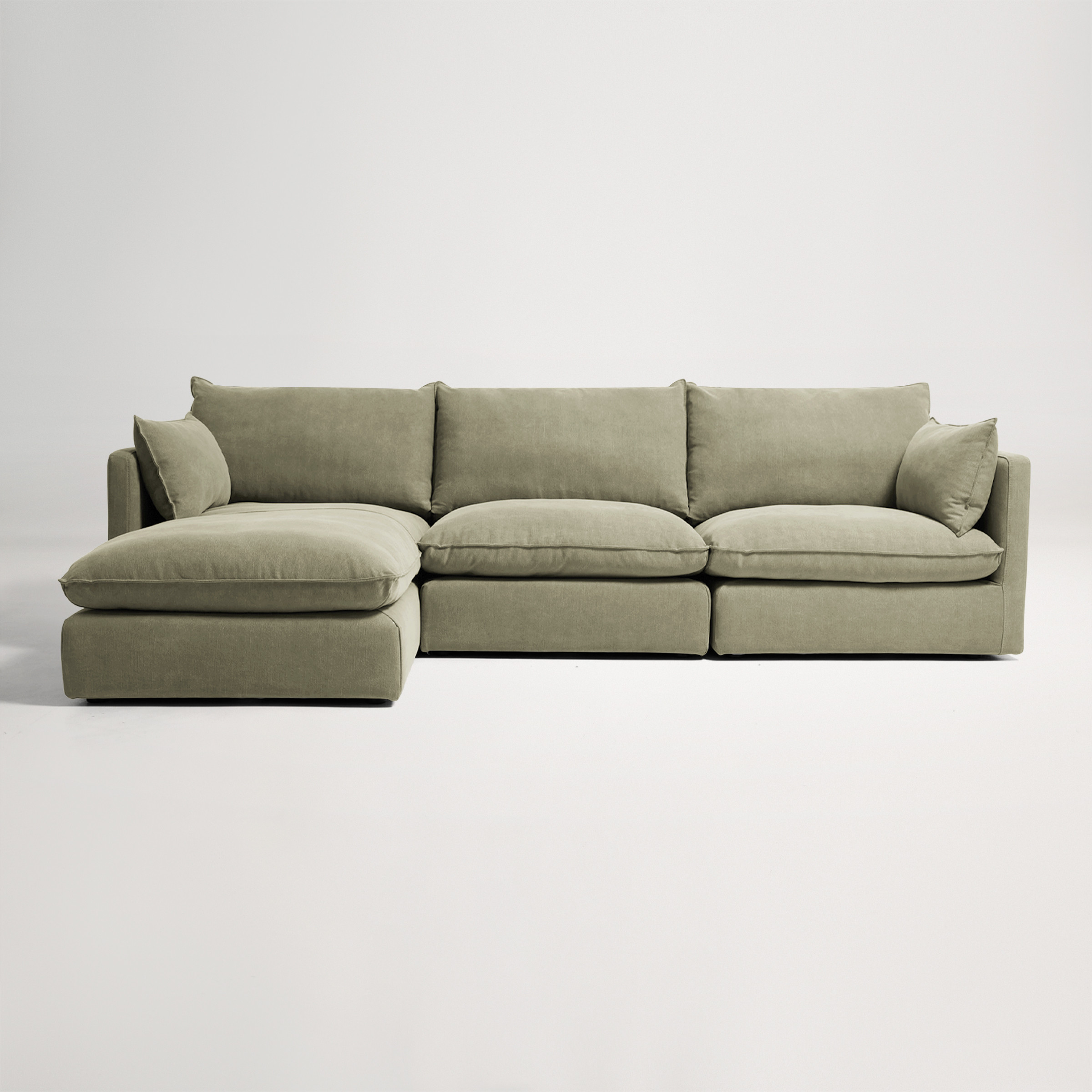 Loft Mini Fabric Left Chaise Sofa -  Florence Green