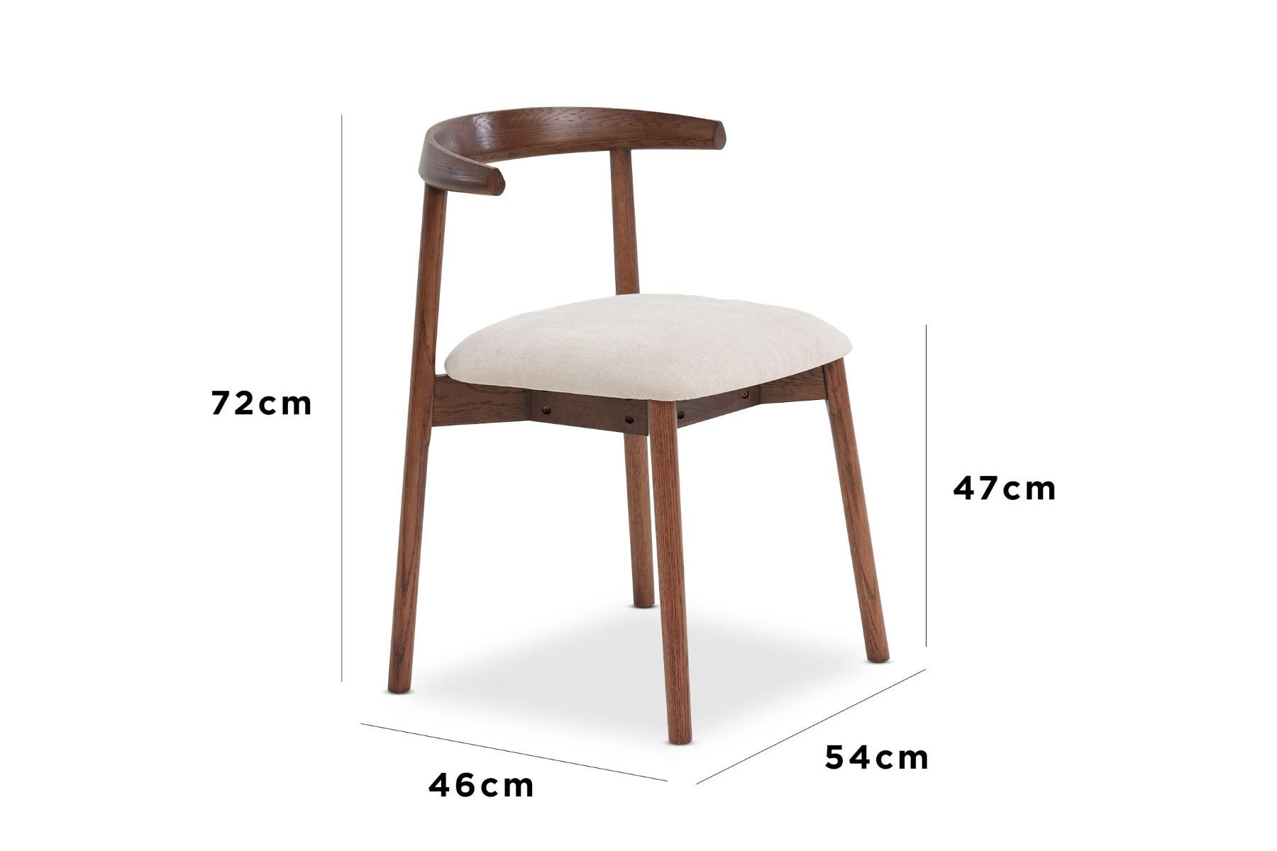a wooden chair with a white background
