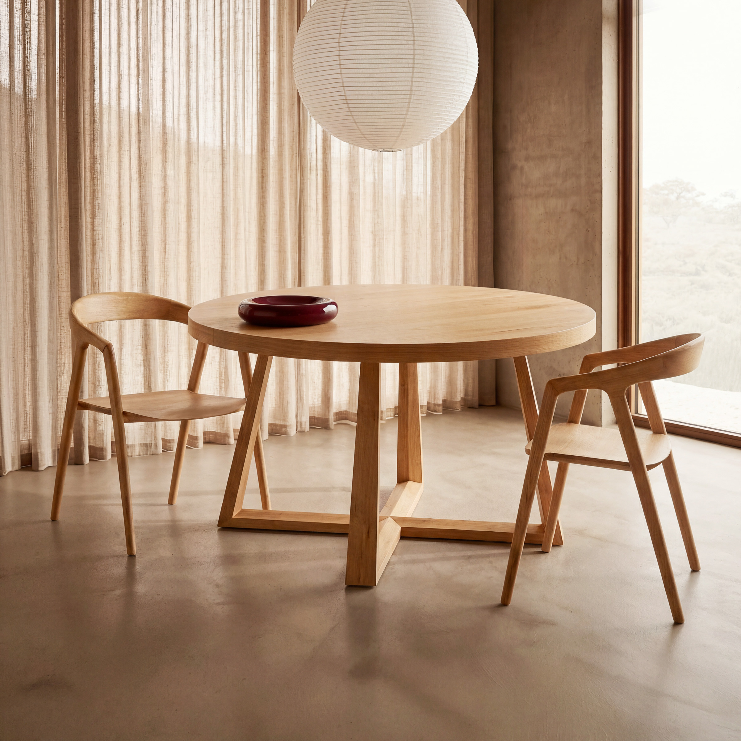 a table with chairs around it