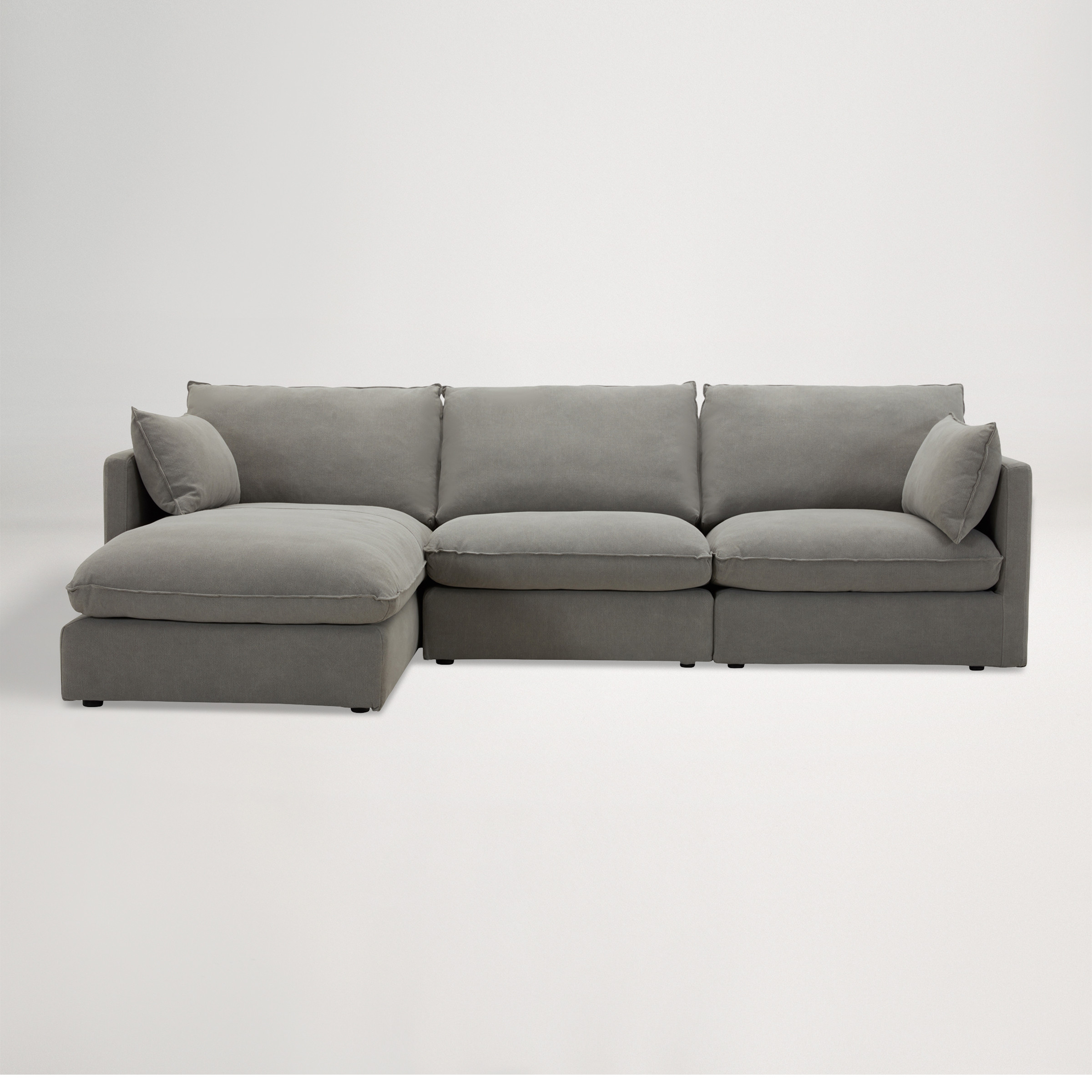 Loft Mini Fabric Left Chaise Sofa -  Florence Grey