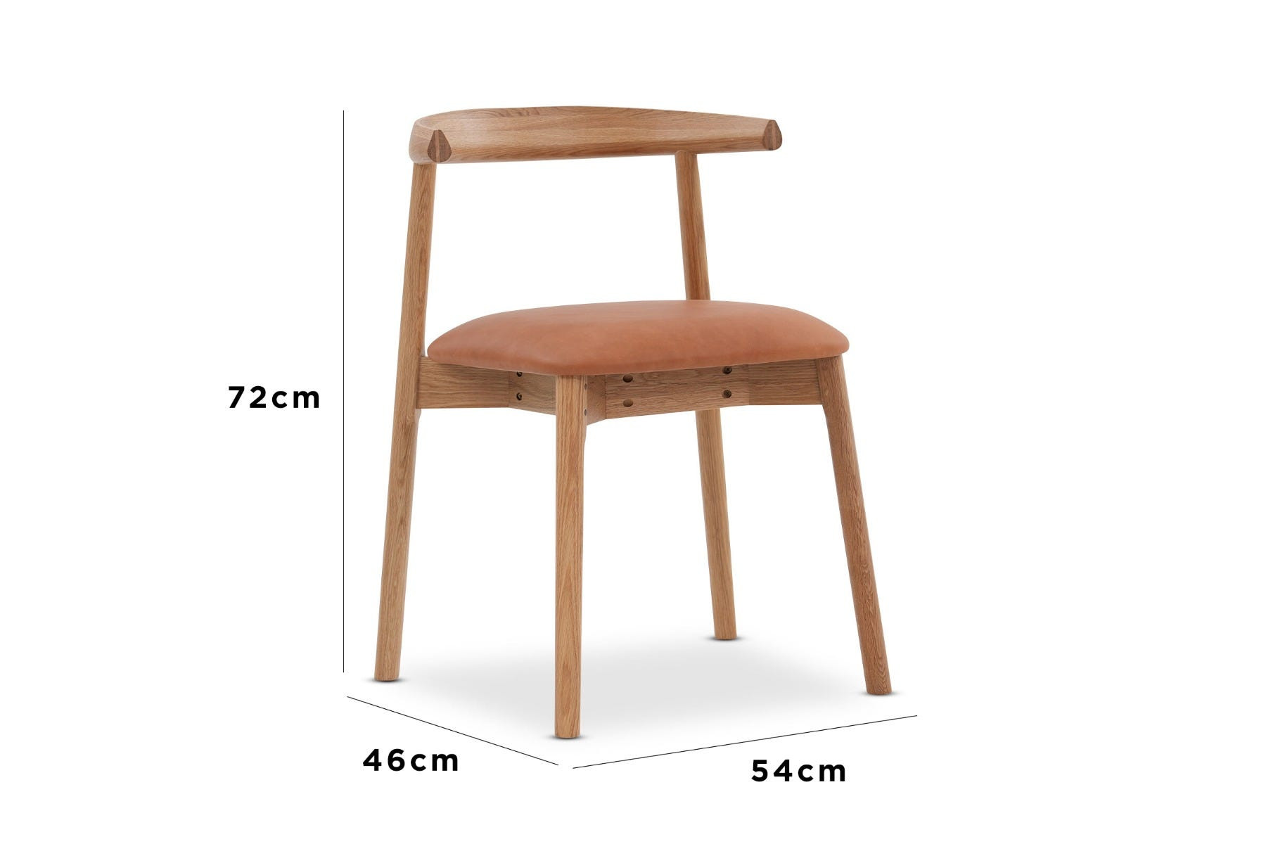 a wooden chair with a white background