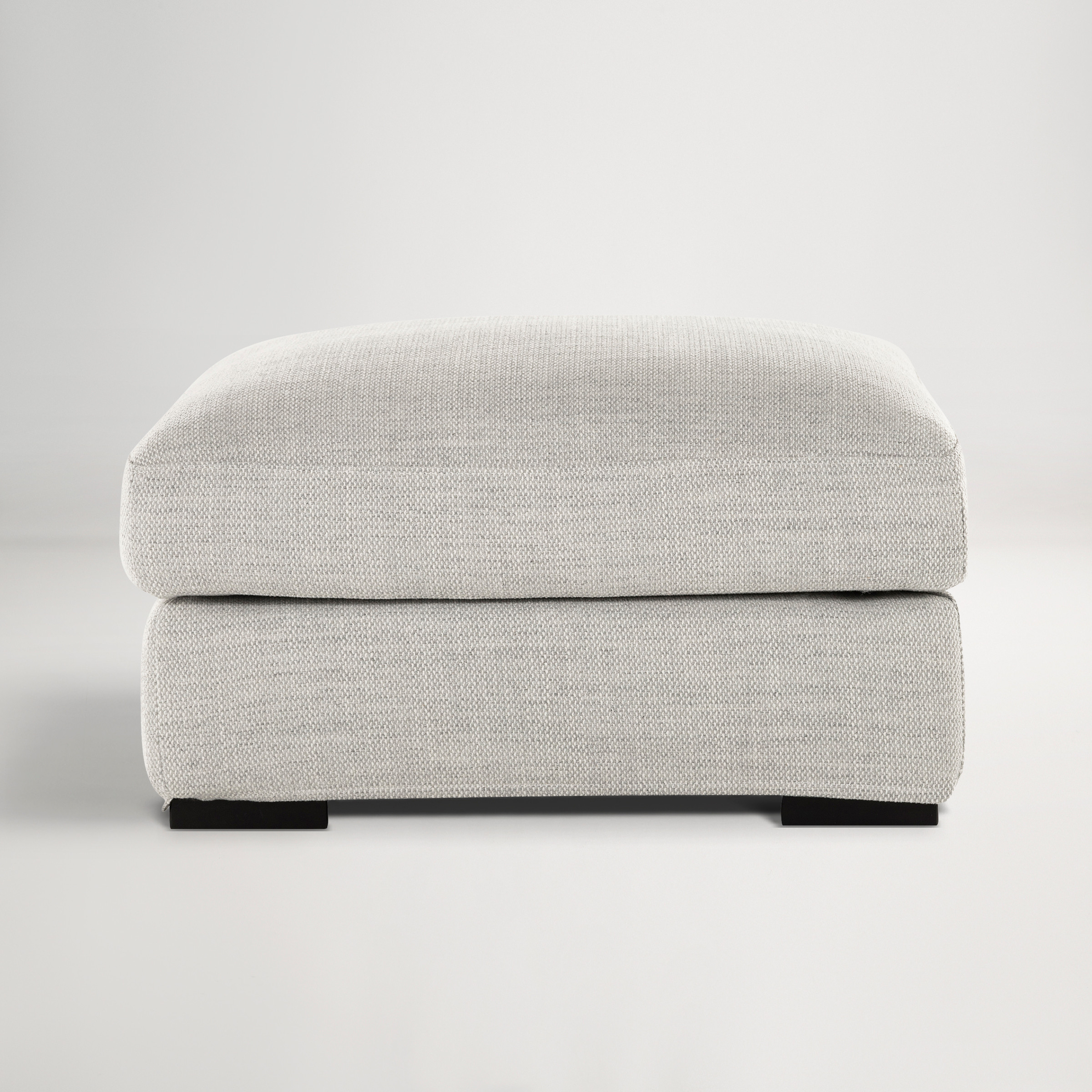 Long Beach Fabric Ottoman  -  Sienna Light Grey