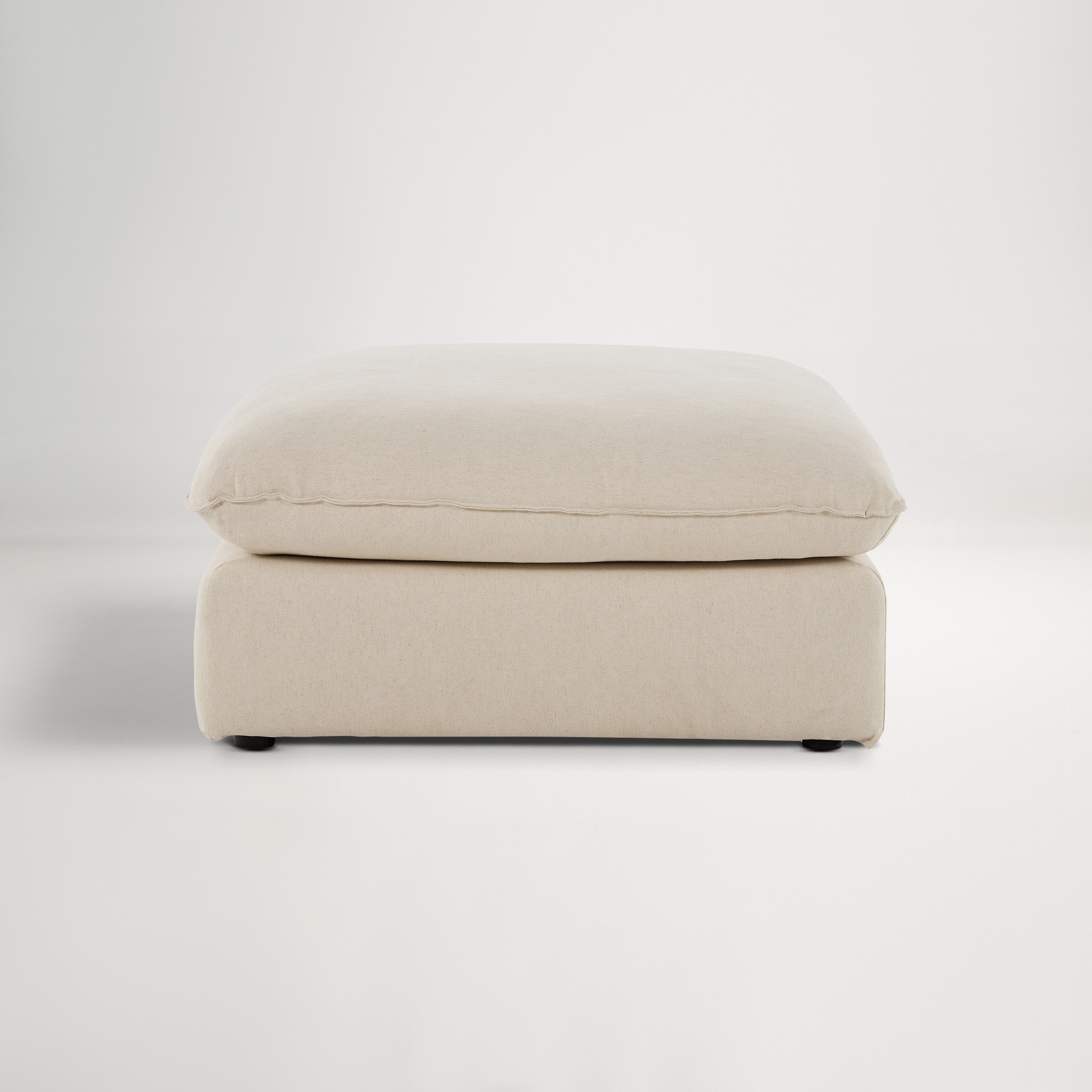 Loft Mini Fabric Ottoman  -  Florence Natural