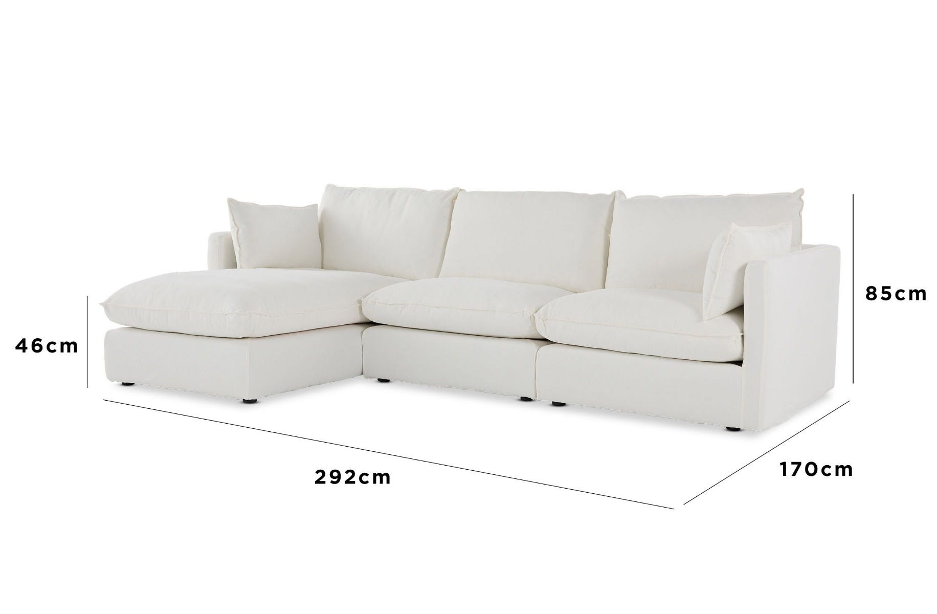 a white couch with a white background