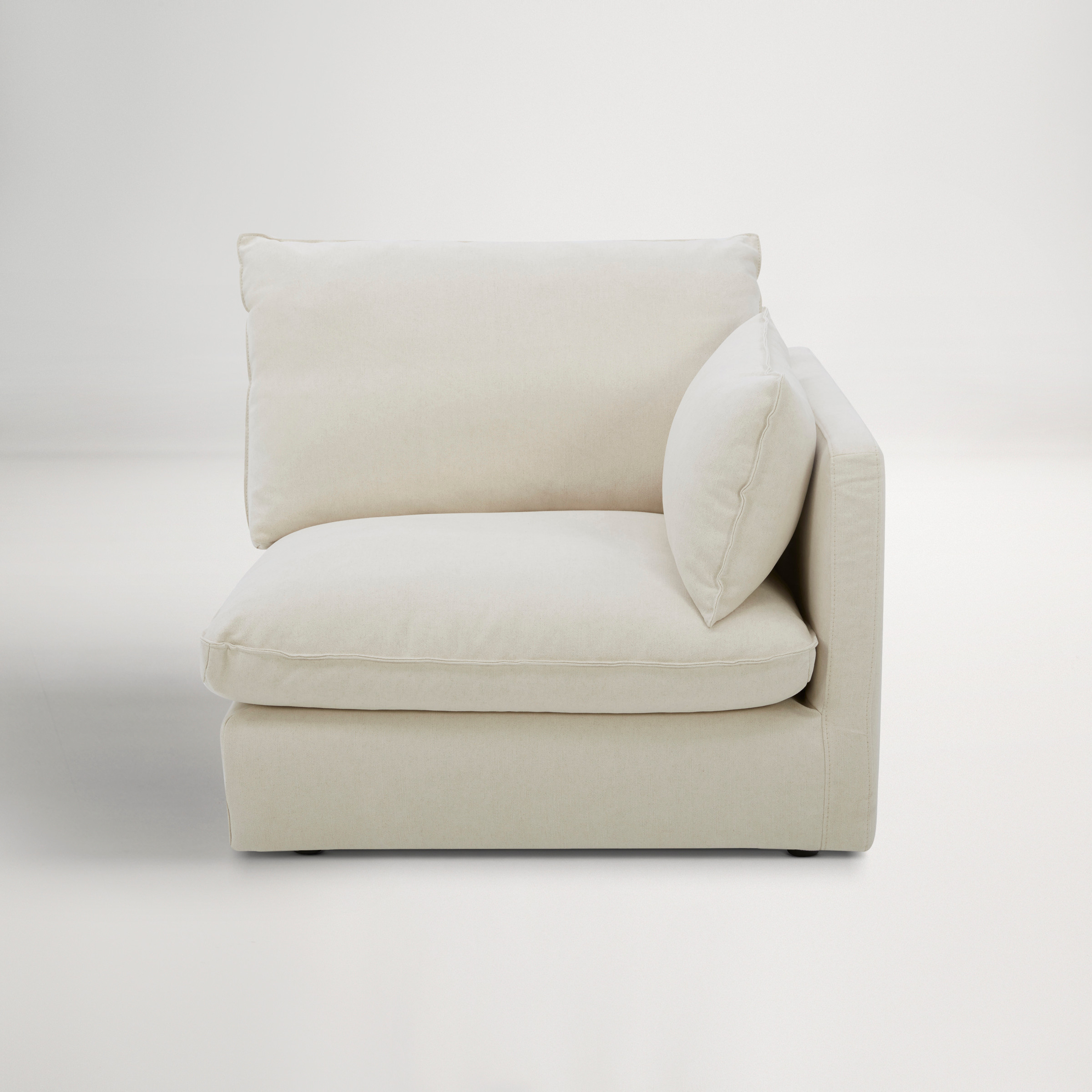 Loft Mini Fabric Modular Right Arm Sofa -  Florence Natural