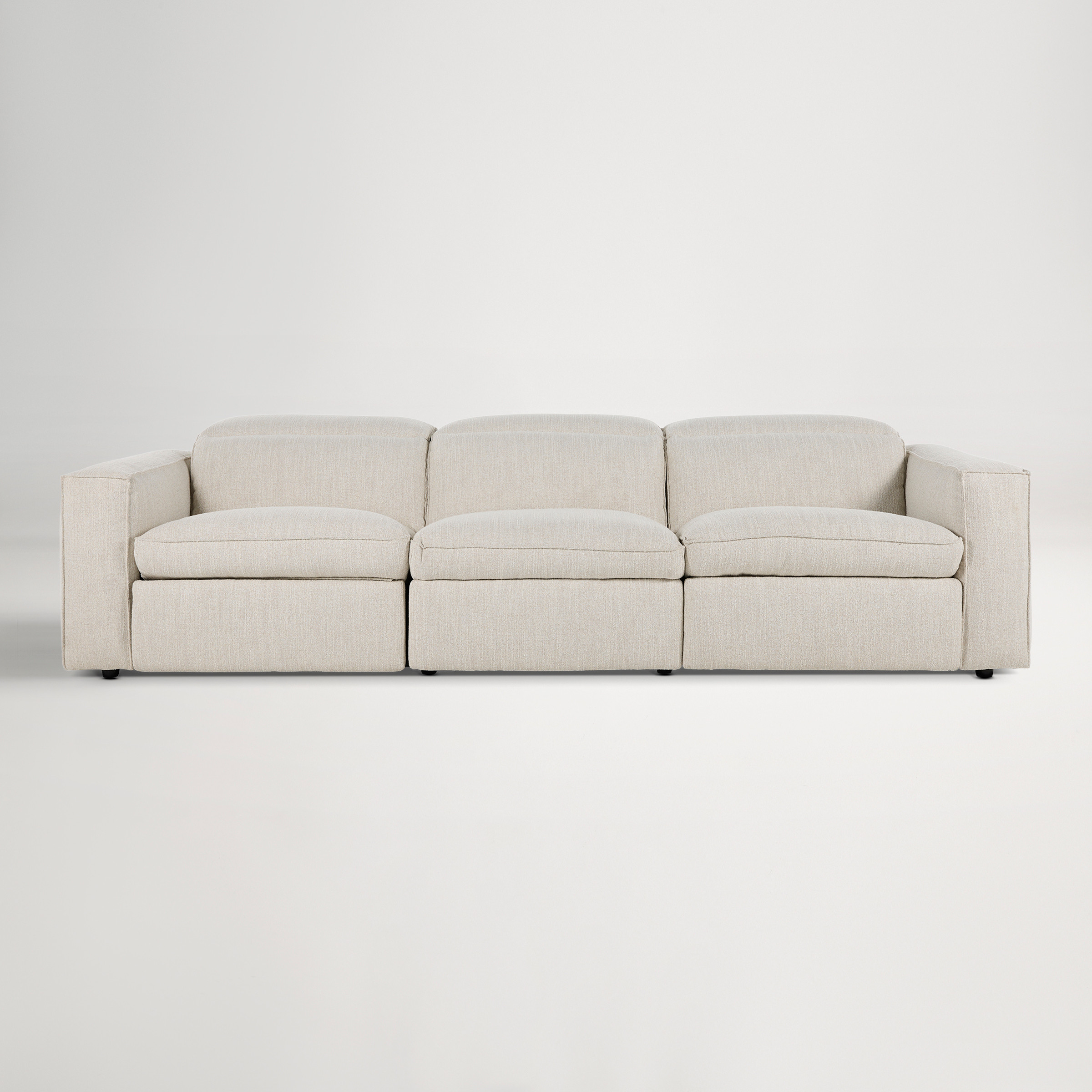 Abode Fabric Recliner 3 Seat Sofa -  Vue Sand