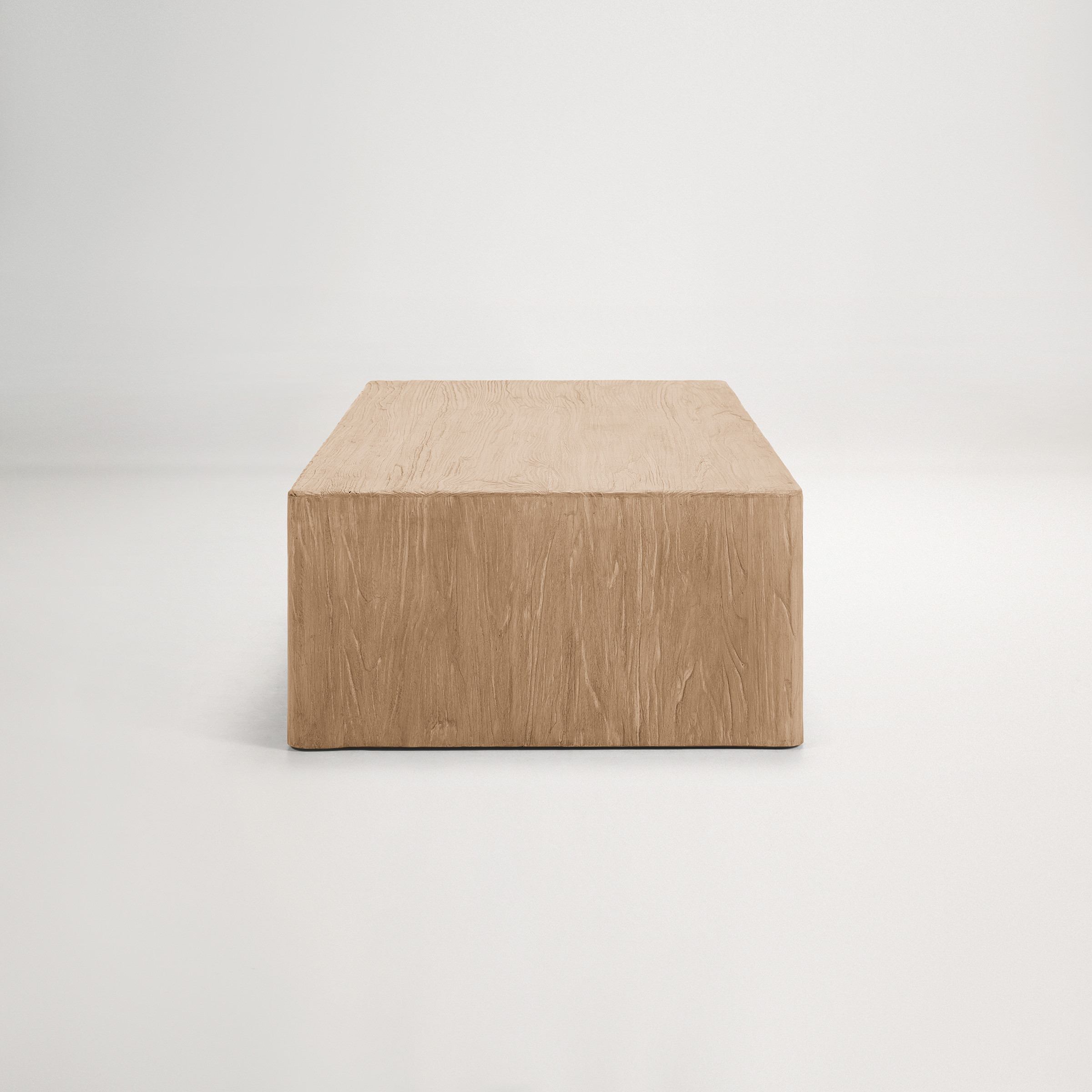 a wooden block on a white background