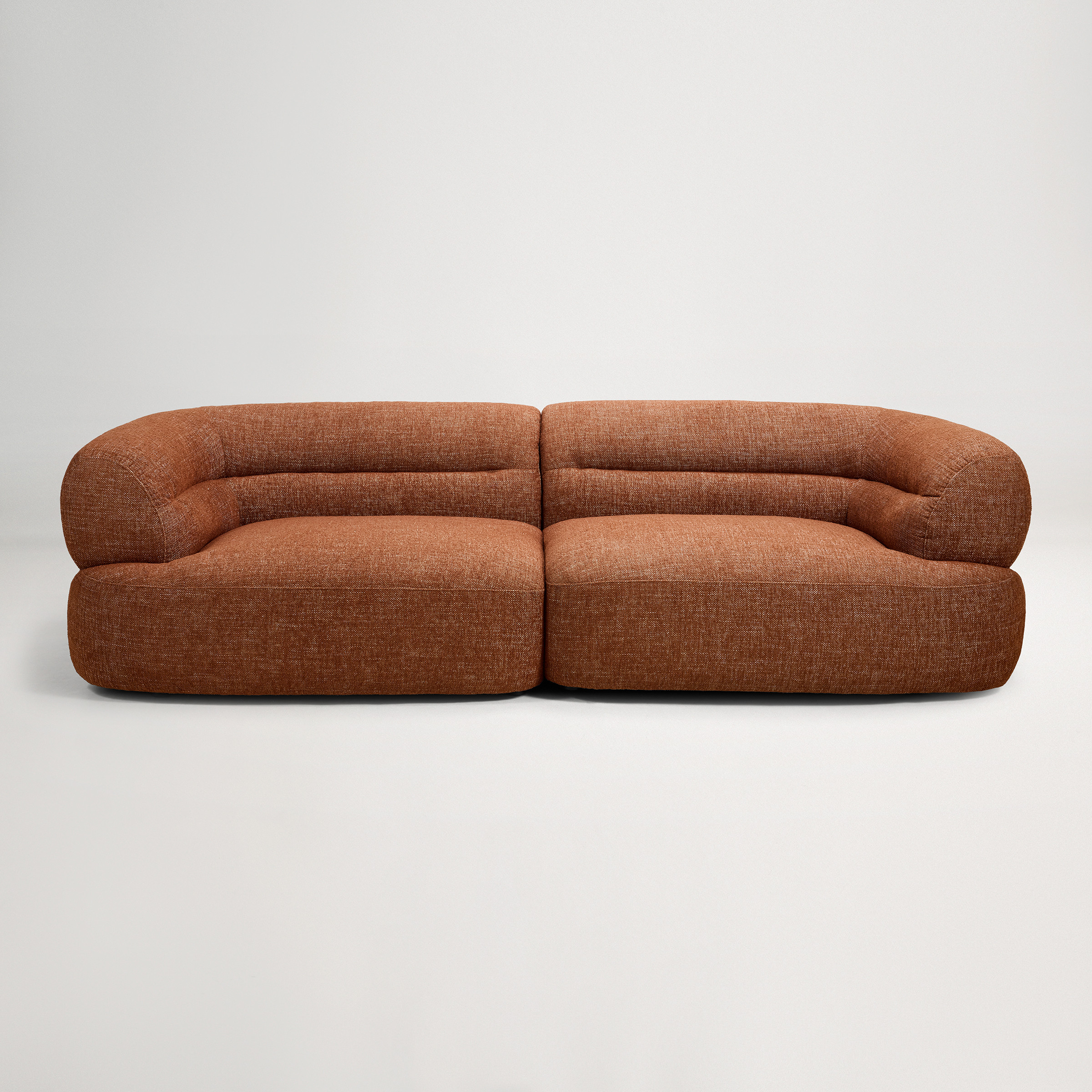 Brooklyn Fabric 3 Seat Sofa -  Cleo Caramel