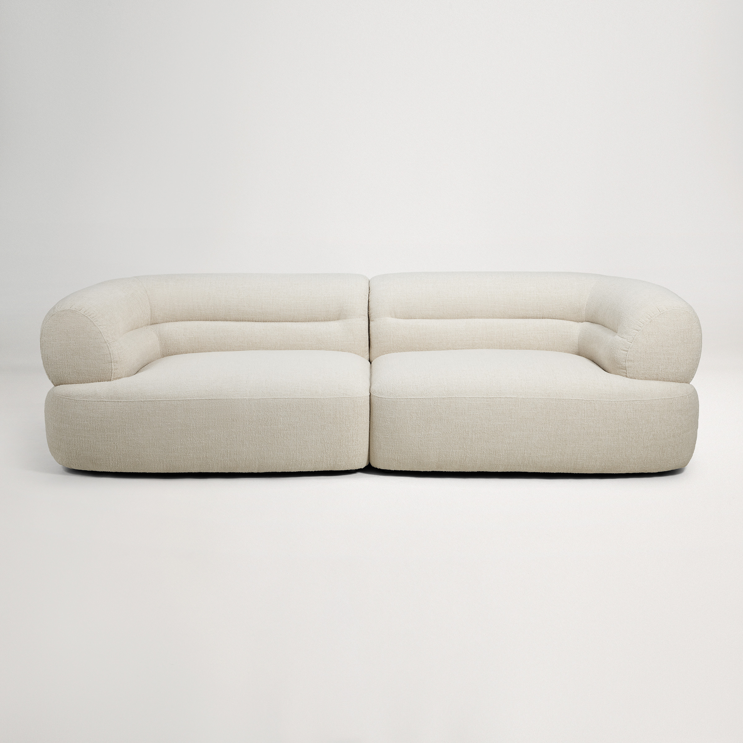 Brooklyn Fabric 3 Seat Sofa -  Cleo Taupe