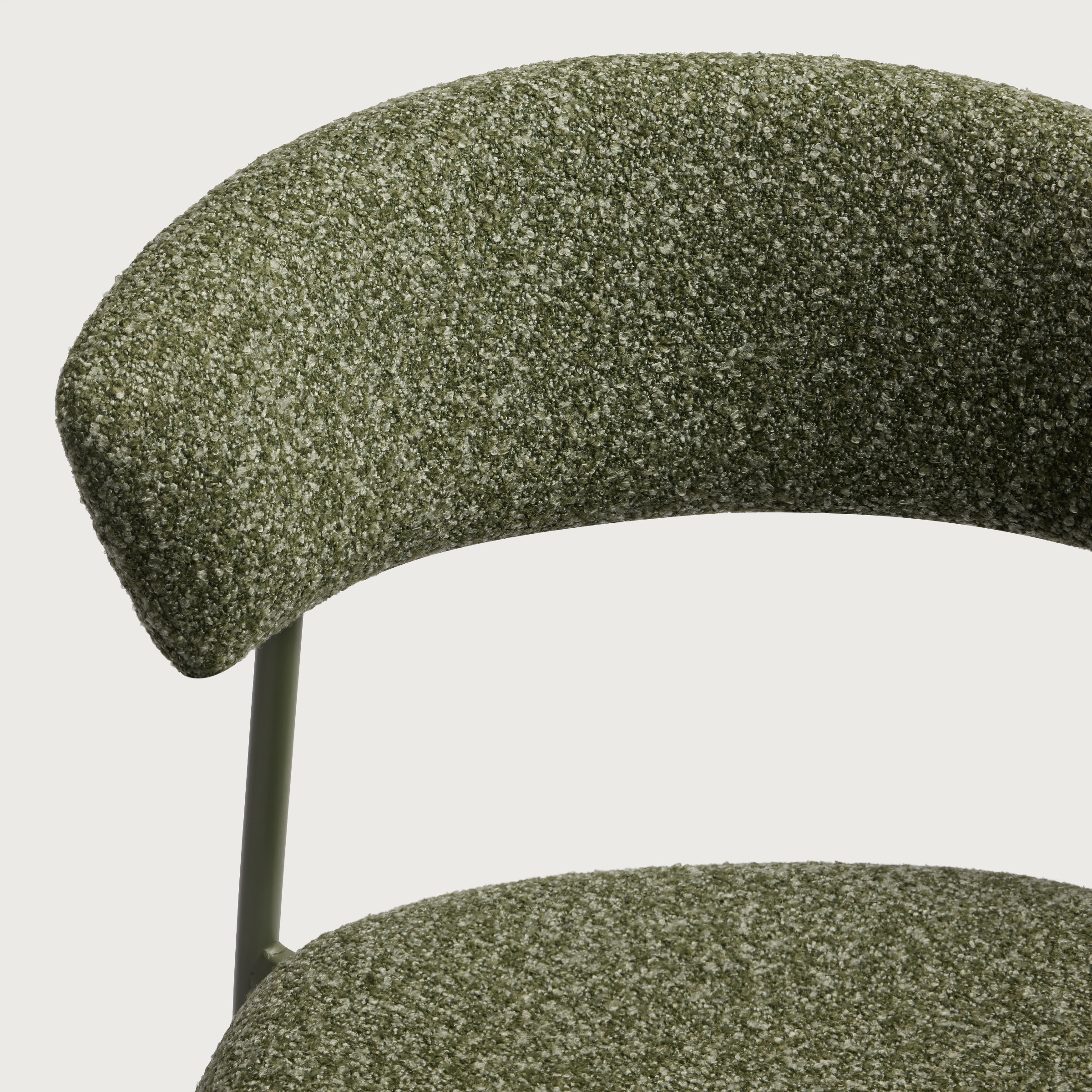 a green and white chair