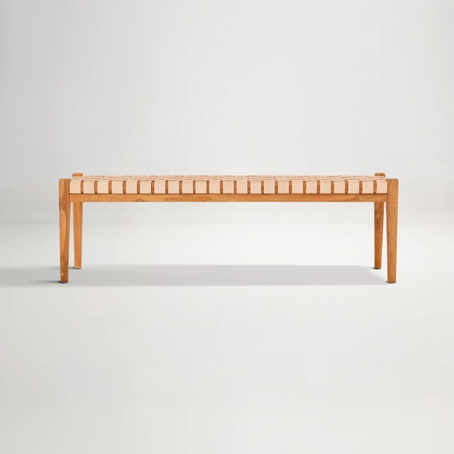 Cuba Bench - Woven Nude