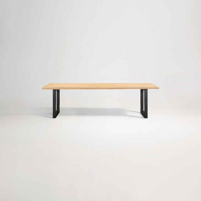Bronte Oak Dining Table 270cm - Brushed/Black