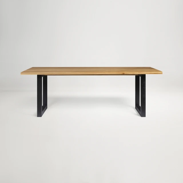 Bronte Oak Dining Table 220cm - Natural/Black