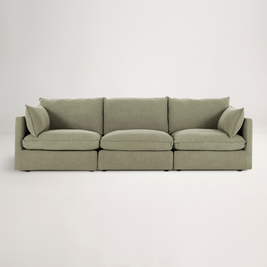 Loft Mini Fabric 3 Seat Sofa -  Florence Green