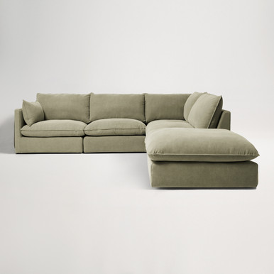 Loft Mini Fabric Right Corner Sofa -  Florence Green