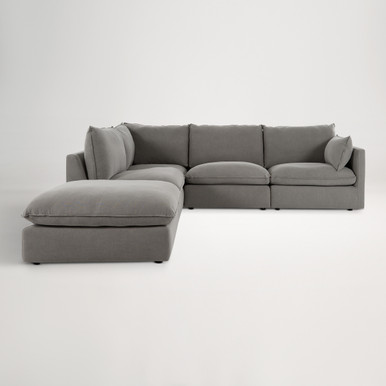 Loft Mini Fabric Left Corner Sofa -  Florence Grey