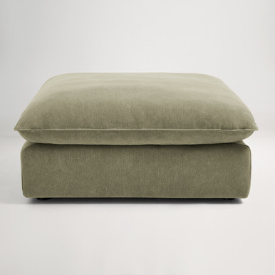 Loft Mini Fabric Ottoman  -  Florence Green
