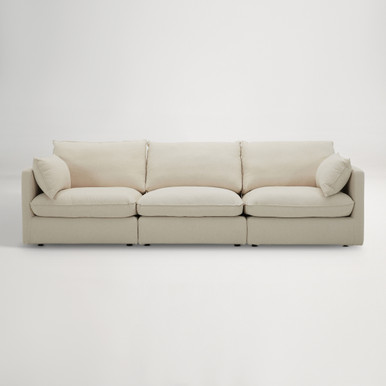 Loft Mini Fabric 3 Seat Sofa -  Florence Natural