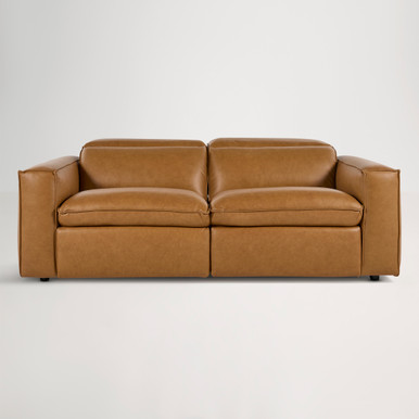 Abode Leather Recliner 3 Seat Sofa -  Grange Tan