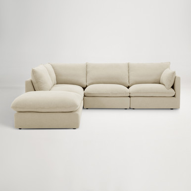 Loft Mini Fabric Left Corner Sofa -  Florence Natural