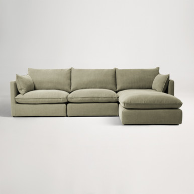Loft Mini Fabric Right Chaise Sofa -  Florence Green